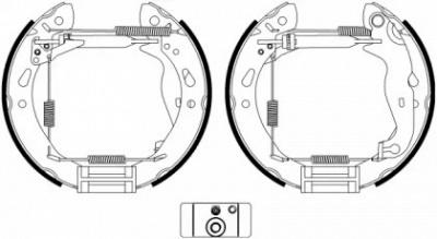 HELLA PAGID 8db355022921 -  Комплект тормозных колодок